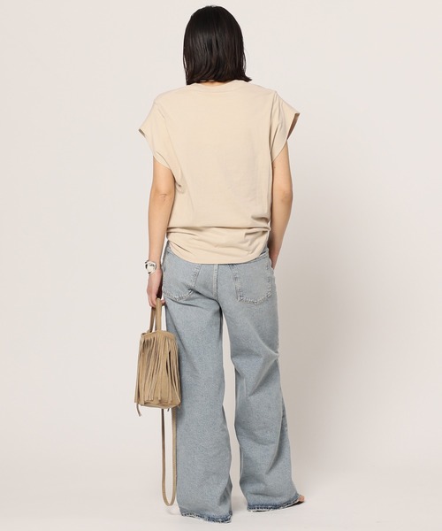 PRE_（プレ）の「《追加》【PRE_/プレ】ショートスリーブカットソー（Tシャツ/カットソー・レディース・ホワイト/ブラック/ベージュ/ネイビー・38/36）」の22枚目の写真