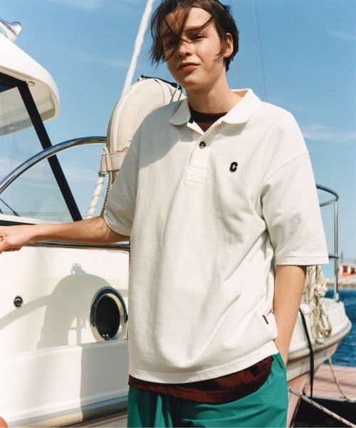 COVERNAT(カバーナット)の「【COVERNAT】COOLCOTTON WAPPEN PIQUE T-SHIRTS / カバーナット クールコットン ワッペン ピケ Tシャツ(Tシャツ/カットソー・メンズ・ブラック/グリーン/ホワイト/ネイビー/グレー・LARGE/SMALL/MEDIUM/X-LARGE)」の1枚目の写真