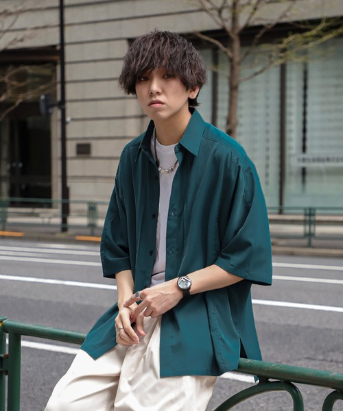 ＜NOUNLESS＞ラガーニット ハーフスリーブ シャツ NOUNLESS＞ラガーニット ハーフスリーブ シャツ SINSS（シンス