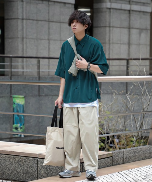 セール】にっしー×JUNRed ワンサイドラグラントレンチオーバーハーフ