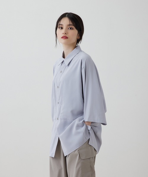 セール】にっしー×JUNRed ワンサイドラグラントレンチオーバーハーフ