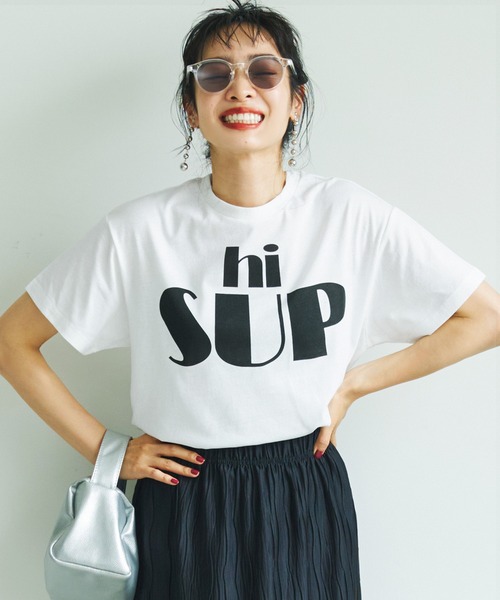 coca（coca）（コカ）の「Hi SUP レギュラーTee（Tシャツ/カットソー・レディース・ホワイト/ブラック・S/M/L）」の2枚目の写真