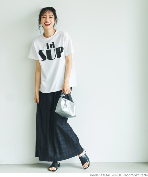 coca（coca）（コカ）の「Hi SUP レギュラーTee（Tシャツ/カットソー・レディース・ホワイト/ブラック・S/M/L）」の3枚目の写真
