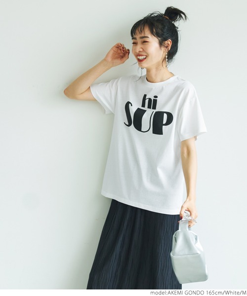 coca（coca）（コカ）の「Hi SUP レギュラーTee（Tシャツ/カットソー・レディース・ホワイト/ブラック・S/M/L）」の4枚目の写真