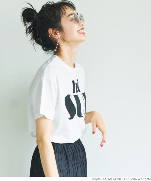 coca（coca）（コカ）の「Hi SUP レギュラーTee（Tシャツ/カットソー・レディース・ホワイト/ブラック・S/M/L）」の7枚目の写真