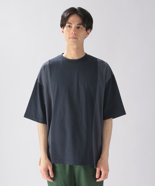 niko and...（ニコアンド）の「配色サイドプリーツTシャツ（Tシャツ/カットソー・メンズ・ネイビー/オフホワイト/ライトブルー・MEDIUM/LARGE）」の21枚目の写真