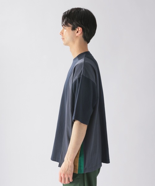 niko and...（ニコアンド）の「配色サイドプリーツTシャツ（Tシャツ/カットソー・メンズ・ネイビー/オフホワイト/ライトブルー・MEDIUM/LARGE）」の12枚目の写真