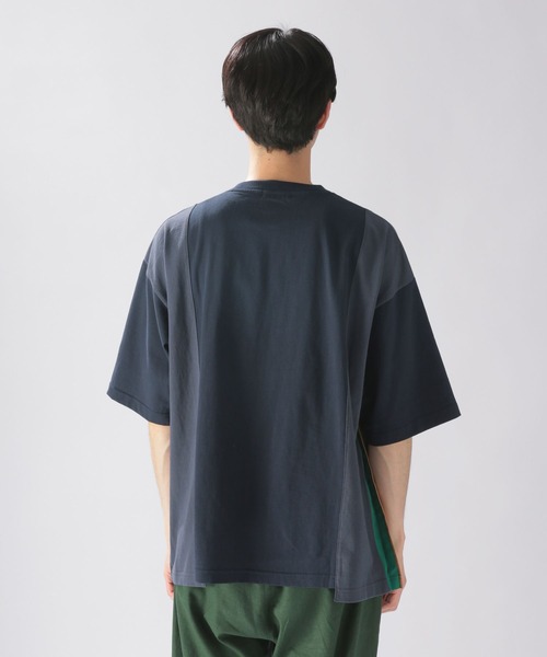 niko and...（ニコアンド）の「配色サイドプリーツTシャツ（Tシャツ/カットソー・メンズ・ネイビー/オフホワイト/ライトブルー・MEDIUM/LARGE）」の17枚目の写真