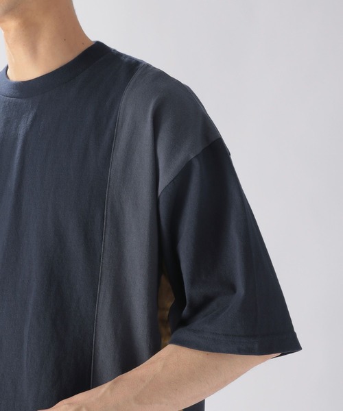 niko and...（ニコアンド）の「配色サイドプリーツTシャツ（Tシャツ/カットソー・メンズ・ネイビー/オフホワイト/ライトブルー・MEDIUM/LARGE）」の15枚目の写真