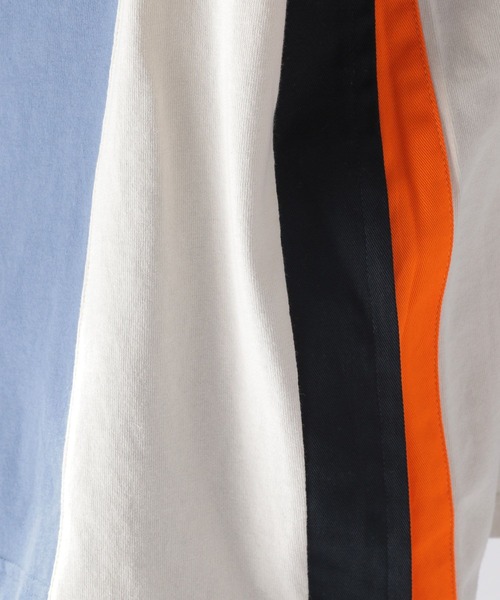 niko and...（ニコアンド）の「配色サイドプリーツTシャツ（Tシャツ/カットソー・メンズ・ネイビー/オフホワイト/ライトブルー・MEDIUM/LARGE）」の13枚目の写真