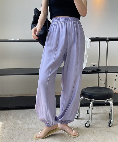 chuclla（チュクラ）の「バルーン ギャザーイージーパンツ je-101 chw22s138（その他パンツ・レディース・パープル/ブラウン/ピンク/グリーン・FREE）」の3枚目の写真