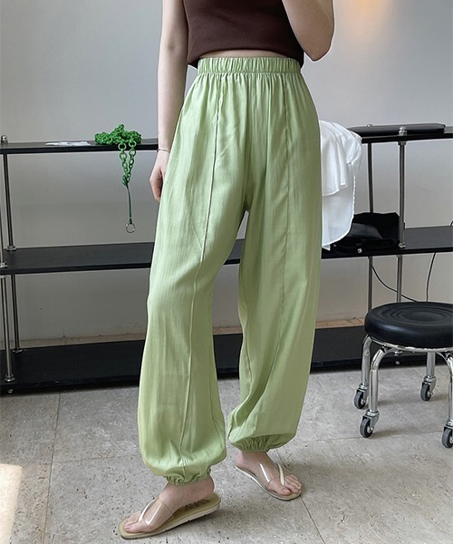 chuclla（チュクラ）の「バルーン ギャザーイージーパンツ je-101 chw22s138（その他パンツ・レディース・パープル/ブラウン/ピンク/グリーン・FREE）」の2枚目の写真