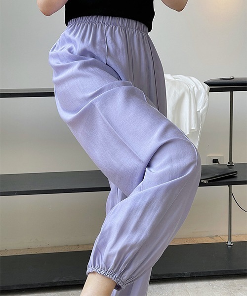 chuclla（チュクラ）の「バルーン ギャザーイージーパンツ je-101 chw22s138（その他パンツ・レディース・パープル/ブラウン/ピンク/グリーン・FREE）」の6枚目の写真