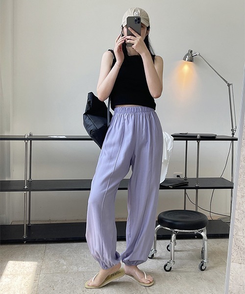 chuclla（チュクラ）の「バルーン ギャザーイージーパンツ je-101 chw22s138（その他パンツ・レディース・パープル/ブラウン/ピンク/グリーン・FREE）」の11枚目の写真