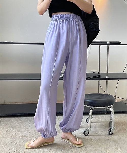 chuclla（チュクラ）の「バルーン ギャザーイージーパンツ je-101 chw22s138（その他パンツ・レディース・パープル/ブラウン/ピンク/グリーン・FREE）」の5枚目の写真