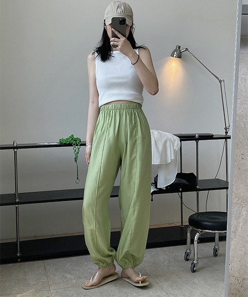 chuclla（チュクラ）の「バルーン ギャザーイージーパンツ je-101 chw22s138（その他パンツ・レディース・パープル/ブラウン/ピンク/グリーン・FREE）」の13枚目の写真