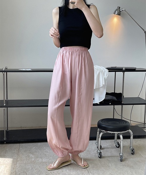 chuclla（チュクラ）の「バルーン ギャザーイージーパンツ je-101 chw22s138（その他パンツ・レディース・パープル/ブラウン/ピンク/グリーン・FREE）」の18枚目の写真