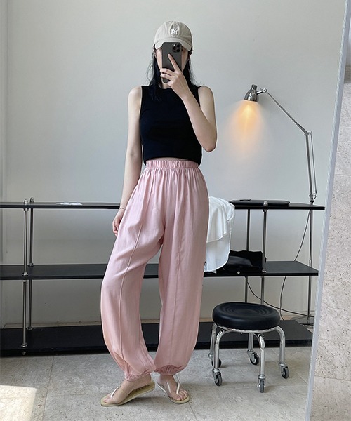 chuclla（チュクラ）の「バルーン ギャザーイージーパンツ je-101 chw22s138（その他パンツ・レディース・パープル/ブラウン/ピンク/グリーン・FREE）」の20枚目の写真