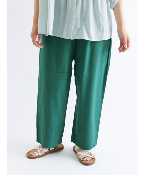 Samansa Mos2(サマンサ モスモス)の「ツイルカラーイージーパンツ(その他パンツ・レディース・グリーン/ブラック/イエロー/ピンク/ベージュ・フリ-)」の4枚目の写真
