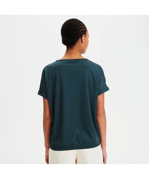 AIGLE(エーグル)の「吸水速乾 ヘムブラウジング フレンチスリーブTシャツ(Tシャツ/カットソー・レディース・ホワイト/ダークグリーン/レッド・S/M/L)」の6枚目の写真