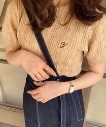 ∴yukie×WEGO/イニシャルケーブルセーター