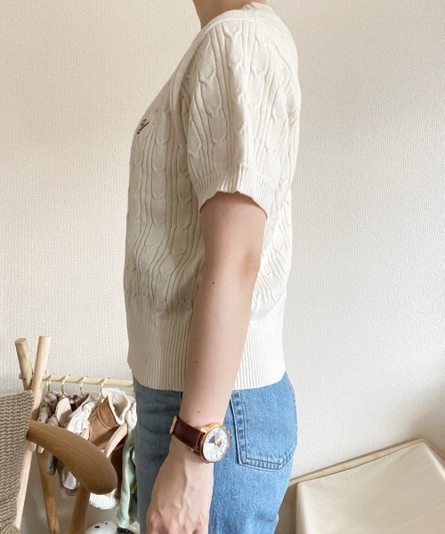 WEGO（ウィゴー）の「∴yukie×WEGO/イニシャルケーブルセーター（ニット/セーター・レディース・ベージュ/アイボリー・FREE）」の11枚目の写真