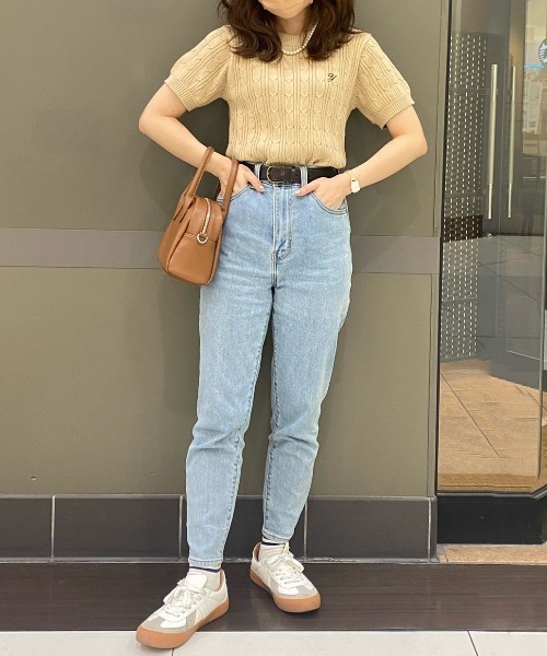 WEGO（ウィゴー）の「∴yukie×WEGO/イニシャルケーブルセーター（ニット/セーター・レディース・ベージュ/アイボリー・FREE）」の5枚目の写真