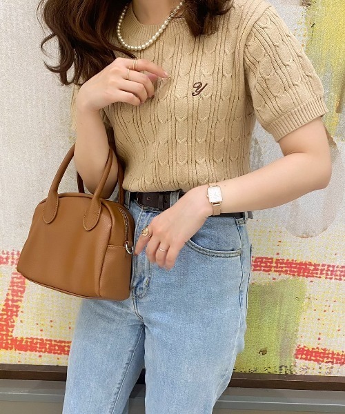 WEGO（ウィゴー）の「∴yukie×WEGO/イニシャルケーブルセーター（ニット/セーター・レディース・ベージュ/アイボリー・FREE）」の3枚目の写真