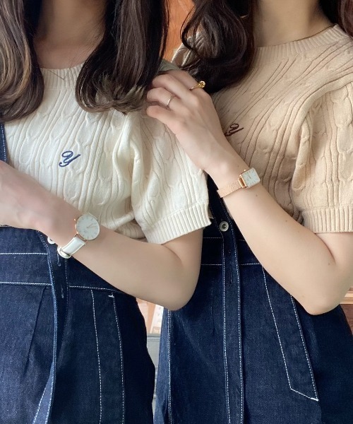 WEGO（ウィゴー）の「∴yukie×WEGO/イニシャルケーブルセーター（ニット/セーター・レディース・ベージュ/アイボリー・FREE）」の14枚目の写真