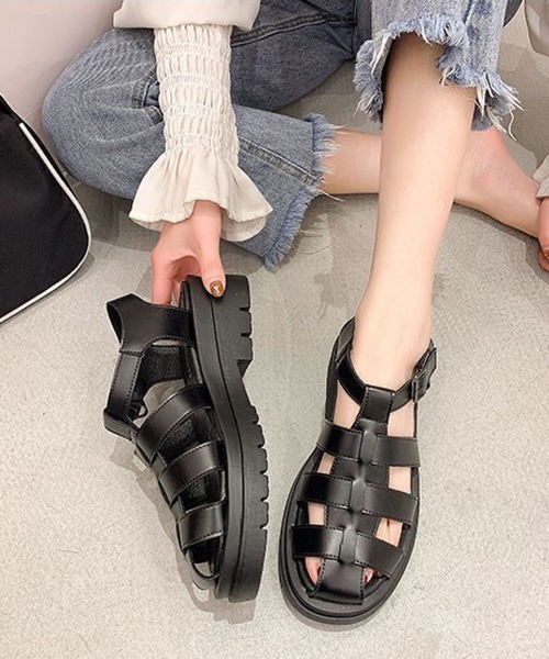 meJane（ミージェーン）の「トラックソールグルカサンダル【ZOZOTOWN限定】（サンダル・レディース・オフホワイト/ブラック・S/M/L）」の14枚目の写真