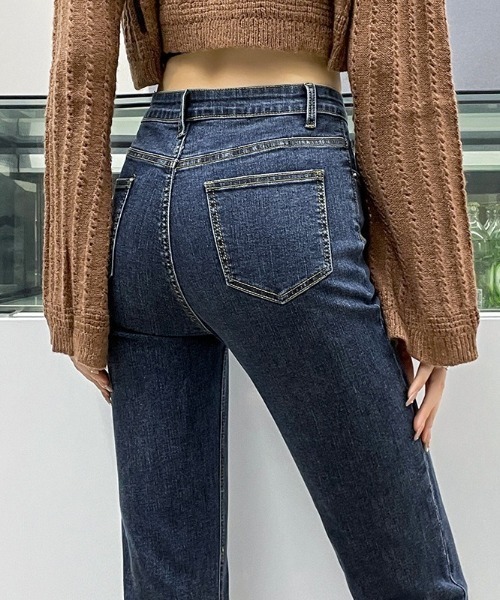 MAISON BREEZE(メゾンブリーズ)の「【MAISON BREEZE】カットオフロールアップデニムパンツ KNF(デニムパンツ・レディース・サックスブルー/ブルー・FREE)」の6枚目の写真