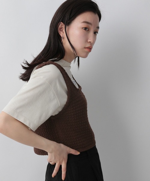 LOWRYS FARM（ローリーズファーム）の「カノコアミニットビスチェ　297183（ベスト・レディース・ホワイト/アイボリー/ブラウン/ブラック・FREE）」の4枚目の写真