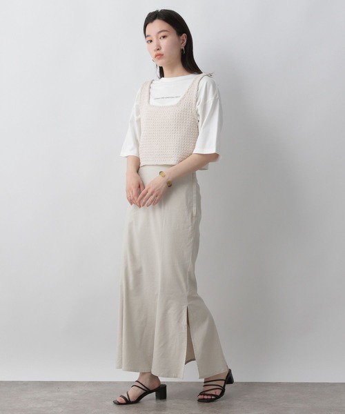 LOWRYS FARM（ローリーズファーム）の「カノコアミニットビスチェ　297183（ベスト・レディース・ホワイト/アイボリー/ブラウン/ブラック・FREE）」の19枚目の写真