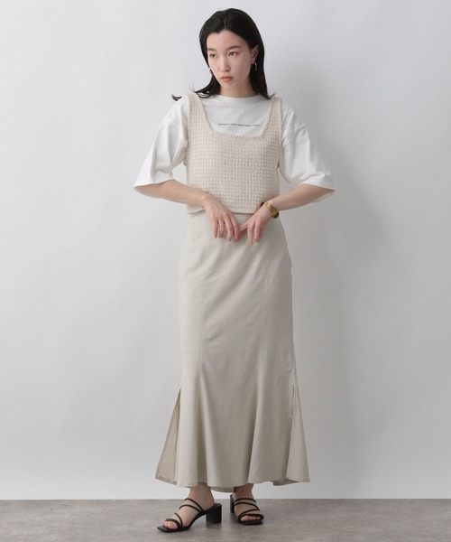 LOWRYS FARM（ローリーズファーム）の「カノコアミニットビスチェ　297183（ベスト・レディース・ホワイト/アイボリー/ブラウン/ブラック・FREE）」の20枚目の写真