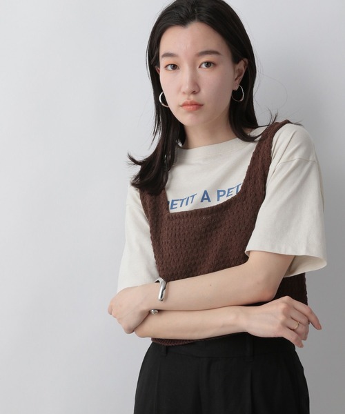 LOWRYS FARM（ローリーズファーム）の「カノコアミニットビスチェ　297183（ベスト・レディース・ホワイト/アイボリー/ブラウン/ブラック・FREE）」の7枚目の写真