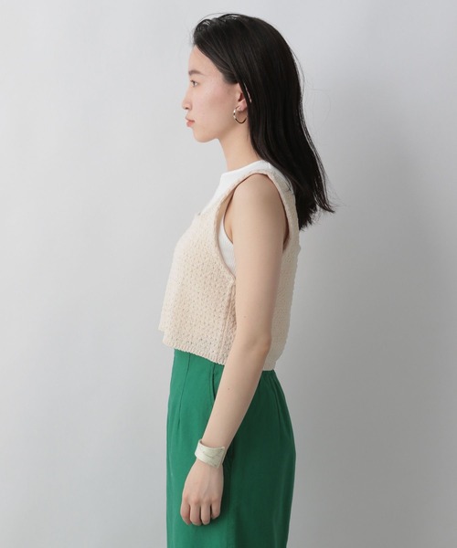 LOWRYS FARM（ローリーズファーム）の「カノコアミニットビスチェ　297183（ベスト・レディース・ホワイト/アイボリー/ブラウン/ブラック・FREE）」の8枚目の写真