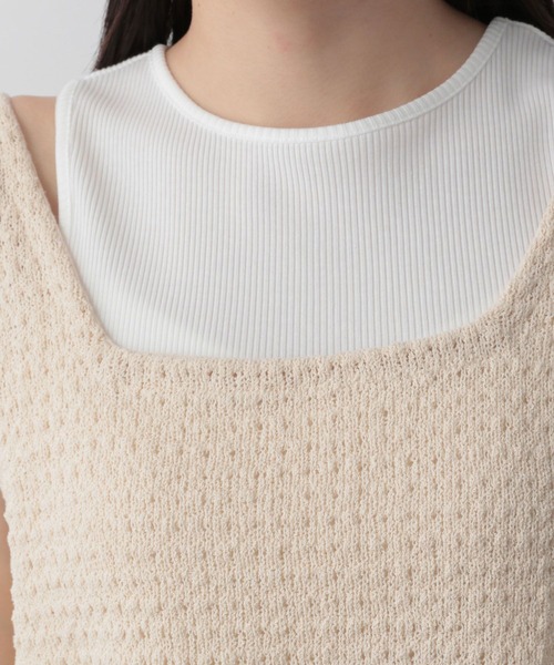 LOWRYS FARM（ローリーズファーム）の「カノコアミニットビスチェ　297183（ベスト・レディース・ホワイト/アイボリー/ブラウン/ブラック・FREE）」の10枚目の写真