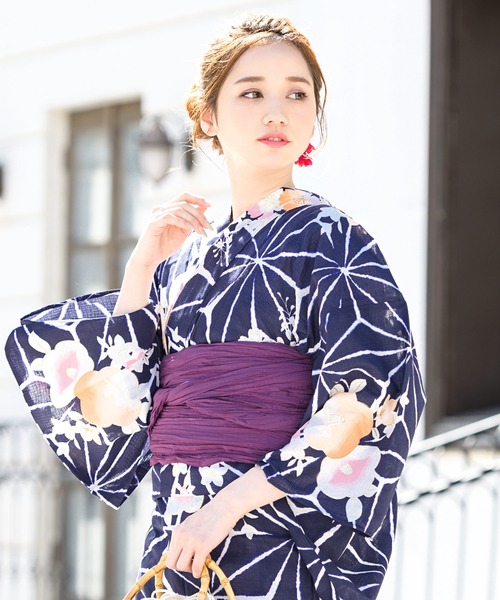 SOUBIEN（ソウビエン）の「選べるレディース浴衣2点セット （浴衣＋帯）（浴衣・レディース・ホワイト系その他/ブルー系その他/イエロー系その他/ホワイト系その他2/ブルー系その他2/イエロー系その他2/ブルーグリーン/サンドベージュ/ネイビー系2/ネイビー系1/ホワイト×レッド/ホワイト×パープル/ホワイト×ブルー/ブルー系/クリーム/ホワイト×ピンク/レッド系/ホワイト系/ホワイト系1/ネイビー系・FREE）」の16枚目の写真