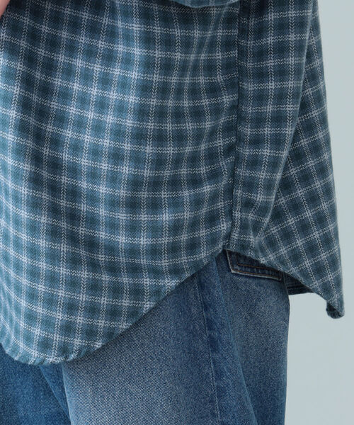 BEAMS（ビームス）の「BEAMS / ヘリンボーンチェック イージーフィット ワークシャツ（シャツ/ブラウス・メンズ・ブラウン/ブルー・S/XL/M/L）」の12枚目の写真