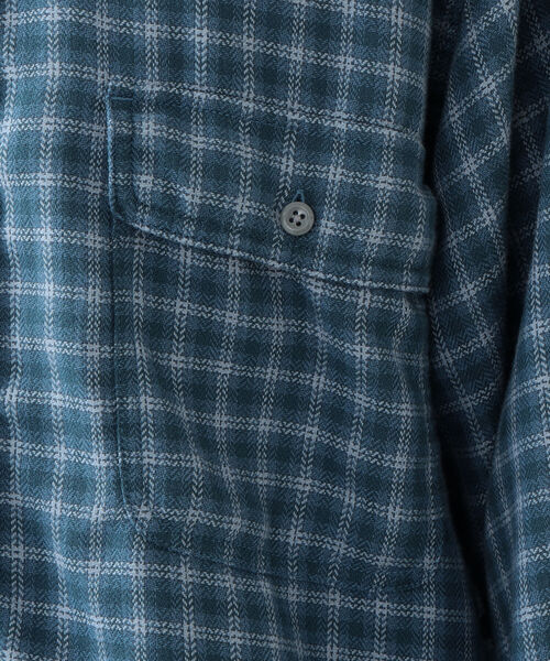 BEAMS（ビームス）の「BEAMS / ヘリンボーンチェック イージーフィット ワークシャツ（シャツ/ブラウス・メンズ・ブラウン/ブルー・S/XL/M/L）」の14枚目の写真