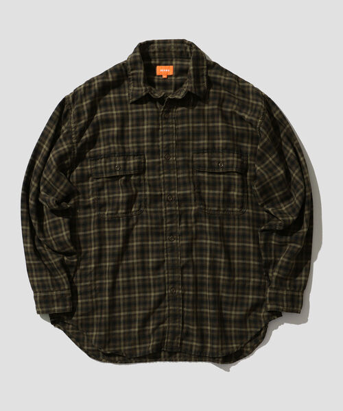 BEAMS（ビームス）の「BEAMS / ヘリンボーンチェック イージーフィット ワークシャツ（シャツ/ブラウス・メンズ・ブラウン/ブルー・S/XL/M/L）」の15枚目の写真