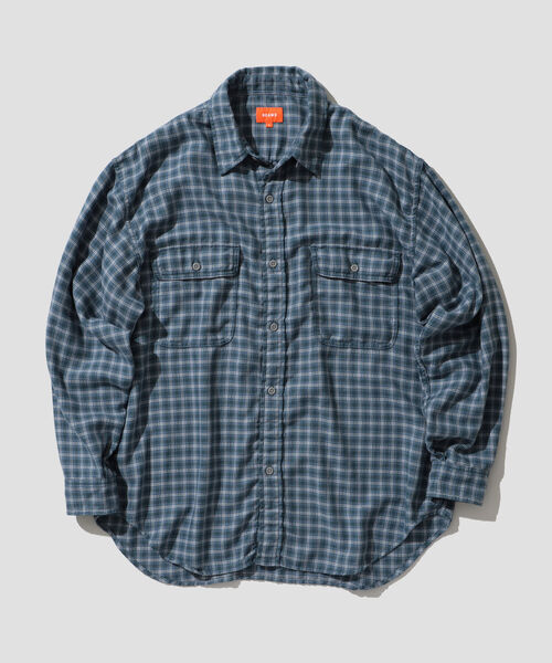 BEAMS（ビームス）の「BEAMS / ヘリンボーンチェック イージーフィット ワークシャツ（シャツ/ブラウス・メンズ・ブラウン/ブルー・S/XL/M/L）」の16枚目の写真