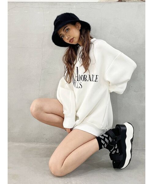 GYDA（ジェイダ）の「ADORABLE DOLLS GYDA トップス（スウェット・レディース・ブラック/オフホワイト/ピンク・FREE）」の7枚目の写真