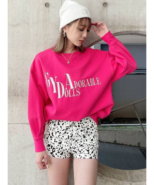 GYDA（ジェイダ）の「ADORABLE DOLLS GYDA トップス（スウェット・レディース・ブラック/オフホワイト/ピンク・FREE）」の13枚目の写真