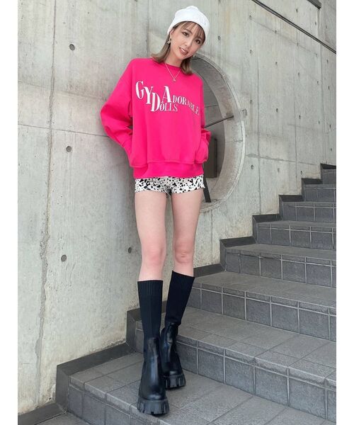 GYDA（ジェイダ）の「ADORABLE DOLLS GYDA トップス（スウェット・レディース・ブラック/オフホワイト/ピンク・FREE）」の9枚目の写真