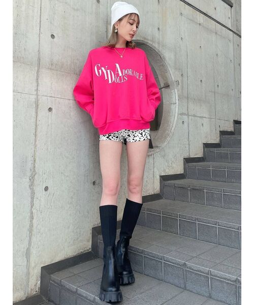 GYDA（ジェイダ）の「ADORABLE DOLLS GYDA トップス（スウェット・レディース・ブラック/オフホワイト/ピンク・FREE）」の6枚目の写真