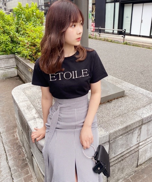 one after another NICE CLAUP(ワンアフターアナザーナイスクラップ)の「ロゴ刺しゅうTee(Tシャツ/カットソー・レディース・ホワイト系その他/ホワイト系その他2/ブラック/ピンク・FREE)」の7枚目の写真