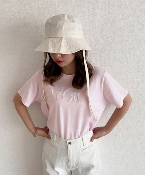 one after another NICE CLAUP(ワンアフターアナザーナイスクラップ)の「ロゴ刺しゅうTee(Tシャツ/カットソー・レディース・ホワイト系その他/ホワイト系その他2/ブラック/ピンク・FREE)」の22枚目の写真