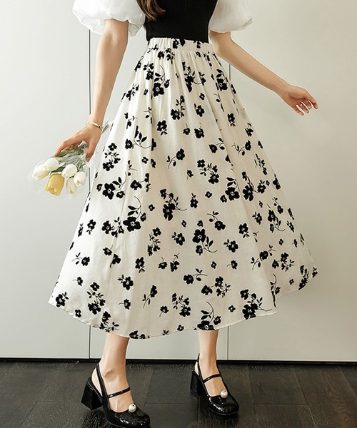 Primazel(プリマゼル)の「ミモレ丈フレアスカート(スカート・レディース・ドット/その他・M)」の2枚目の写真