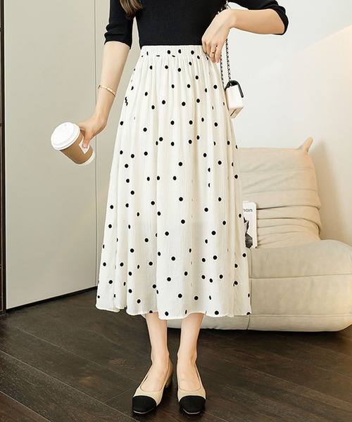 Primazel(プリマゼル)の「ミモレ丈フレアスカート(スカート・レディース・ドット/その他・M)」の7枚目の写真